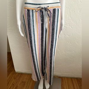 XL Old Navy Striped Linen Pants